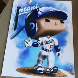 Los Angeles Dodgers Shohei Ohtani Funko Style Print