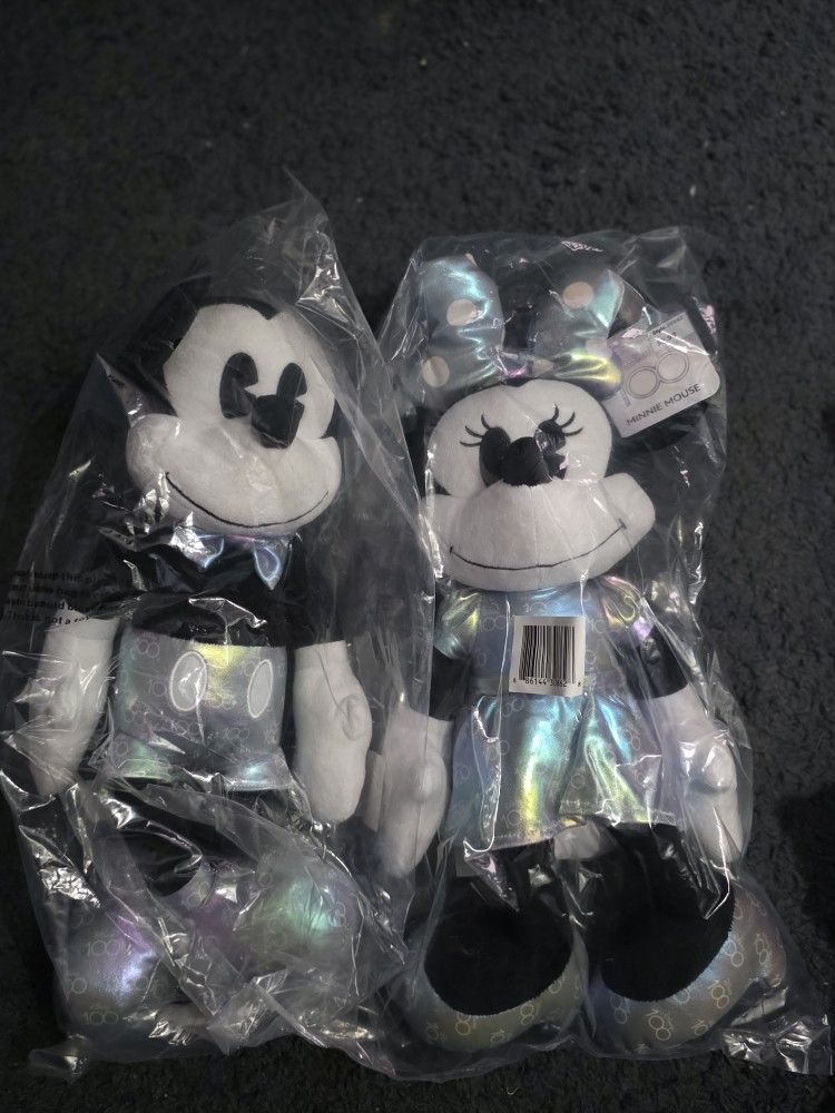 Disney 100 Years Of Wonder 16" Mickey & Minnie Mouse  Plush