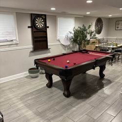 Pool Table With Dart Board