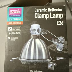 Ceramic Reflector Clamp Lamp. 