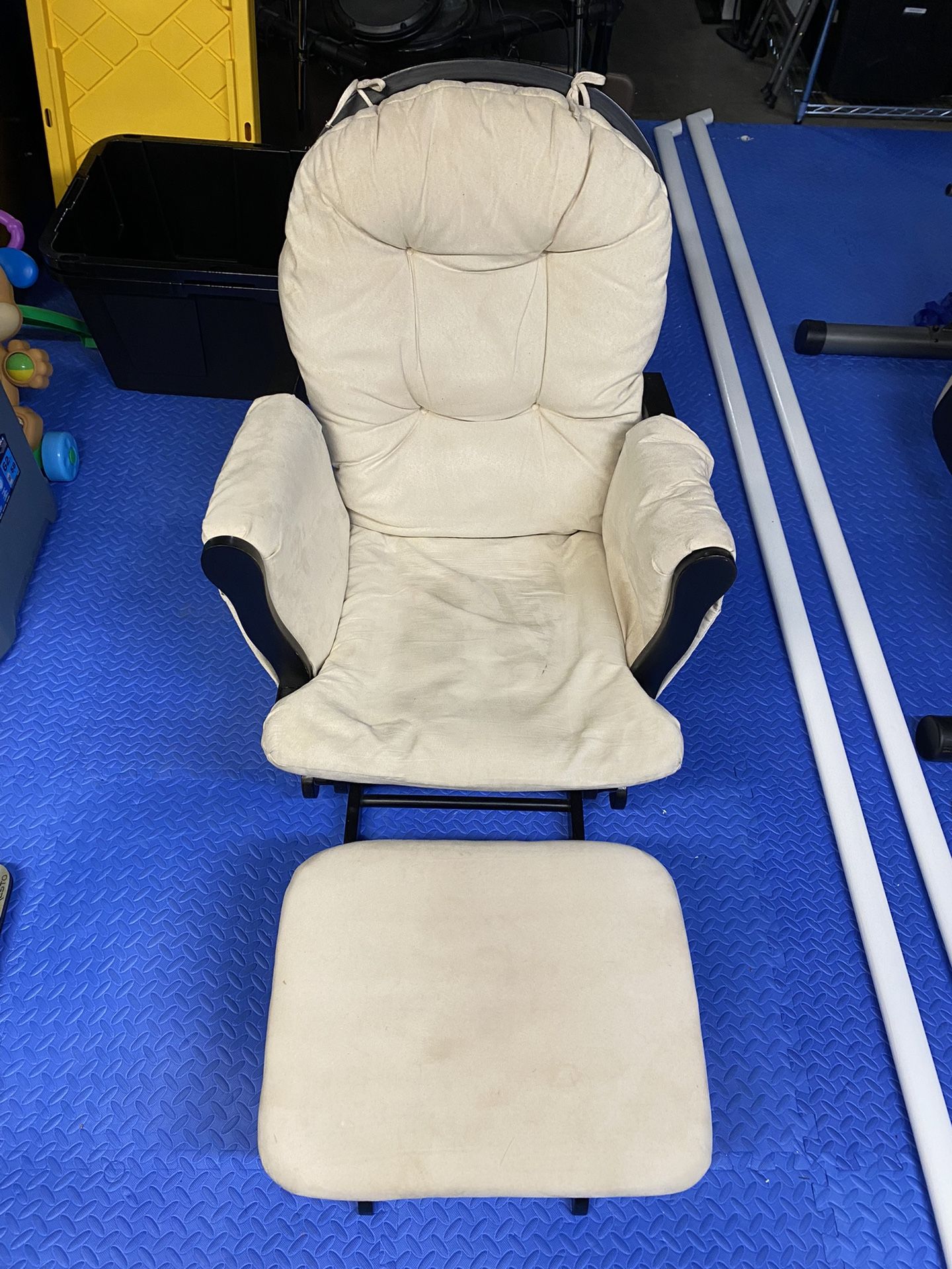 Wood Rocking Chair w/ Rocking Stool
