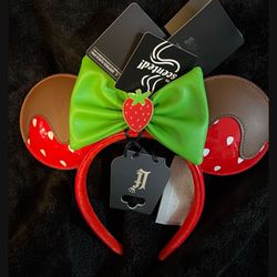 Loungefly Disney Strawberry 🍓 Chocolate Scented Headband (Price Is Firm) Wallet & Bag To Follow 