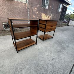 Crate And Barrel Mid Century Modern Nightstands Bedside Tables .