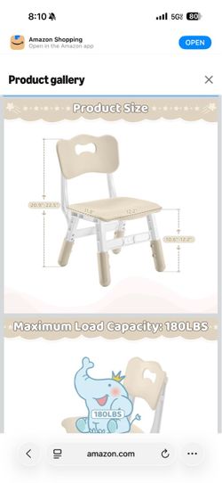 Toddler Chairs 2-Pack, 3-Level Adjustable