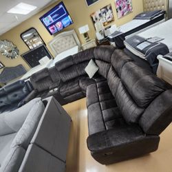 Sectional 6Pcs Total And 3 Recliners  Comes In More Colors