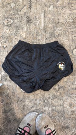 Black skull workout shorts
