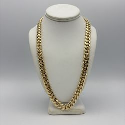 10kt YG 24” Cuban Link Chain