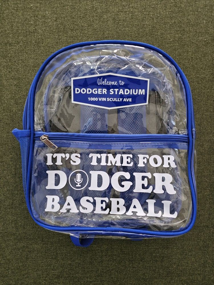 Custom "Vin Scully Los Angeles Baseball" Stadium Game Backpack. Stadium Approved 6 in X 10.5 in X 12 in. Perfect Size!!