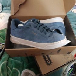 New Coach-Blue Suede Shoes- Woman's Sz 7 Or 8. I Have Both Available Right Now