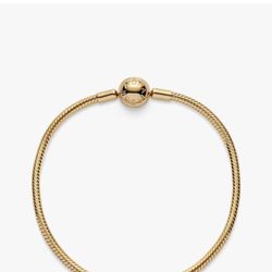 Pretty Pandora  Bracelet 14K Gold  ! Brand New ( Ask For Price)