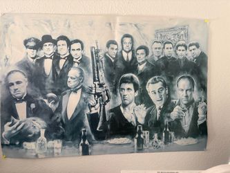 Mafia poster and backpack
