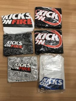 KicksOnFire tees ALL SIZE LARGE (open to supreme trades)