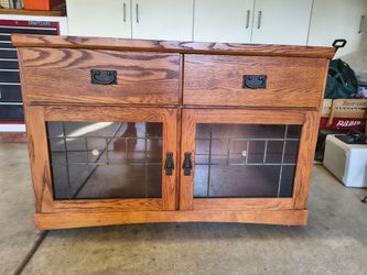 Mission Style Oak TV Stand / Media Console