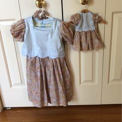 Girl Dress with matching Doll Dress 