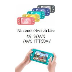 Nintendo Switch Lite New  - Pay $1 DOWN AVAILABLE - NO CREDIT NEEDED