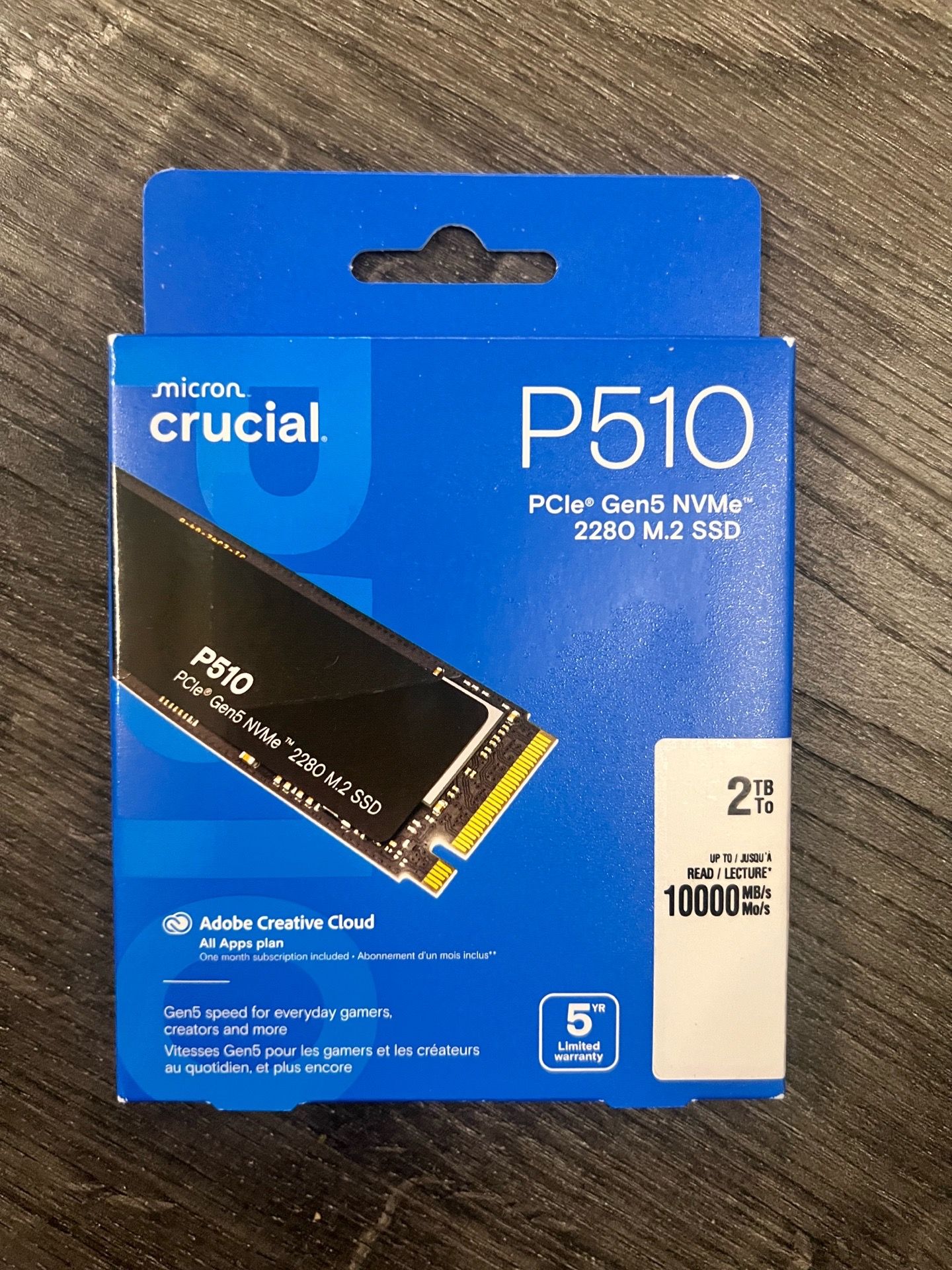 Crucial P510 NVME SSD