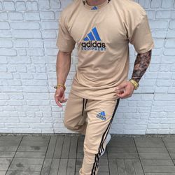 Men’s Adidas Shirt + Joggers Matching Set! 