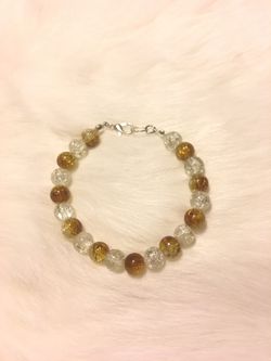 Light green cracked glass bracelet (New!)
