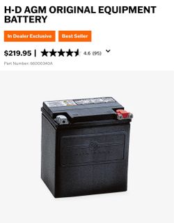 H-D AGM ORIGINAL EQUIPMENT BATTERY