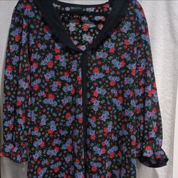 ASOS Design Floral Sheer Blouse Size 14