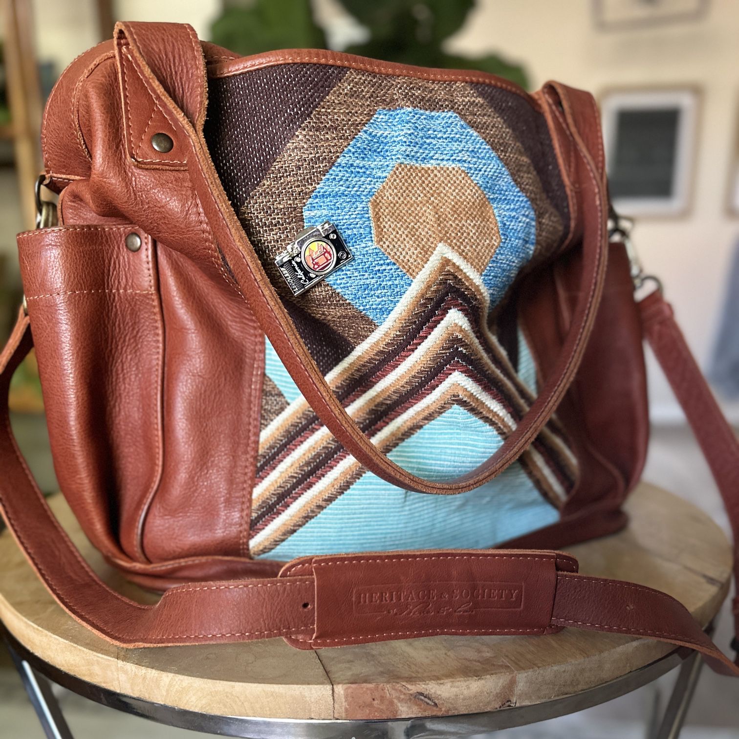 Leather/ Artisan NENA & Co Bag! Versatile