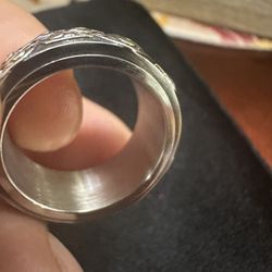  Devil's Eye Stainless Steel Rotable Ring New Size 7