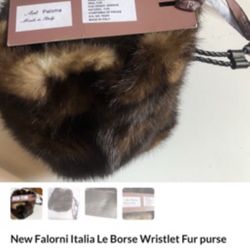 New Falorni Italy - Le Borse Wristlet Fur purse