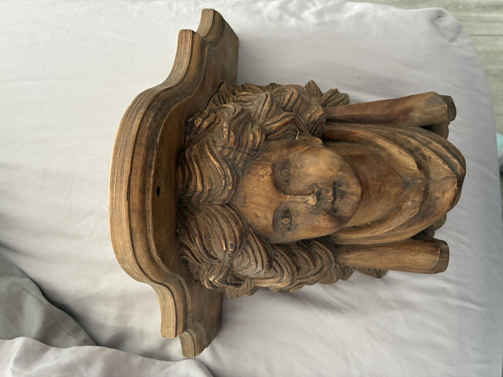 Hand Carved Angel Shelf