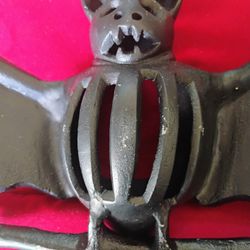 Cast Iron Bat Sculpture Weight 2 Pounds 