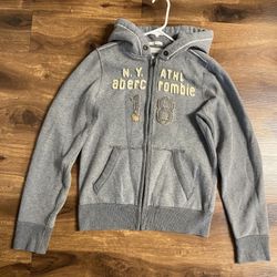 Brand New Boys Abercrombie brand Gray Jacket Up For Sale 