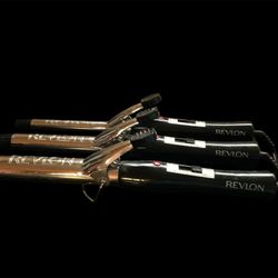 3 Pc Revlon Styling Irons Three Barrel Sizes Curls 