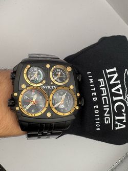 ⌚ Invicta Aviator Black 50mm Watch – Stainless Steel – 28M Water Resistant