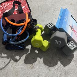 Dumbbell Set With Bands Etc.