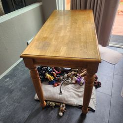 Bar height butcher block table