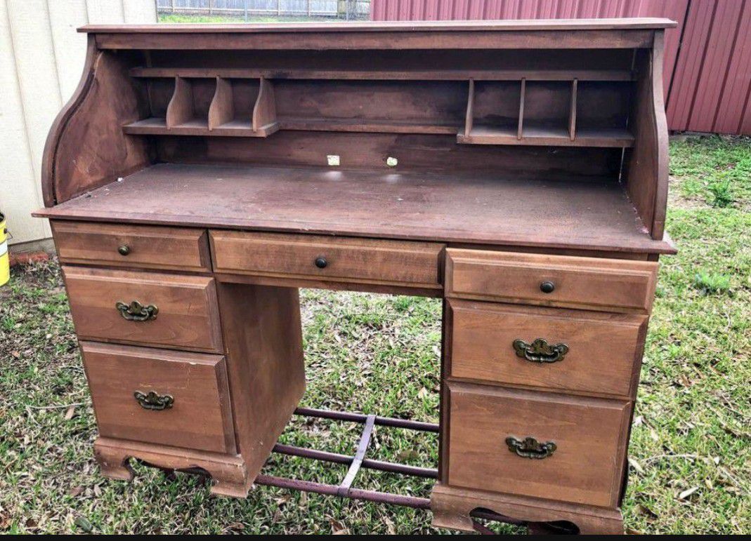 Vintage Solid Wood Desk 