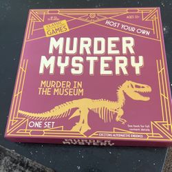 Classic Who Done The Crime? Games/Murder Mystery/ Murder In The Museum Game/nib