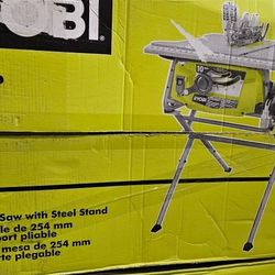 15amp Ryobi 10" table saw with stand