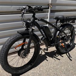 2000/3000 Watt Dual Motor+Dual battery+Long Range/Rear Rack Electric Mountain Bike