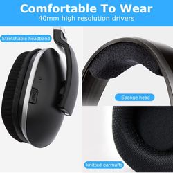 ANSTEN Wireless Headphones for TV Watching, Over-Ear Headset for Television Listening with 2.4 GHz 3.5 mm RCA Digital Transmitter, No Audio Delay, 100