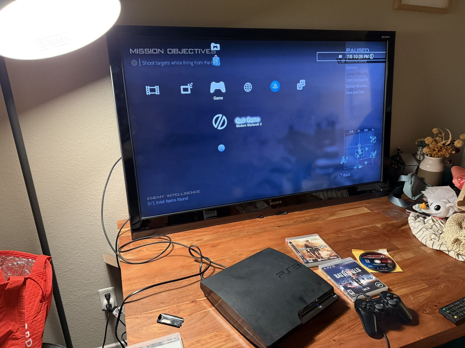 Sony TV + PS3 Gaming Bundle + Wall Mount– Everything Works Perfectly!