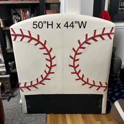 Twin Baseball Headboard and Rails 