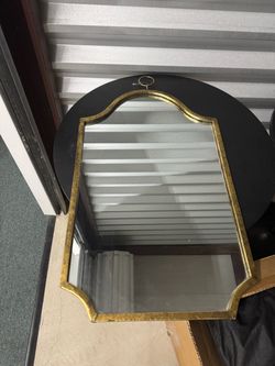 Gold and Black Arched Wall Mirror