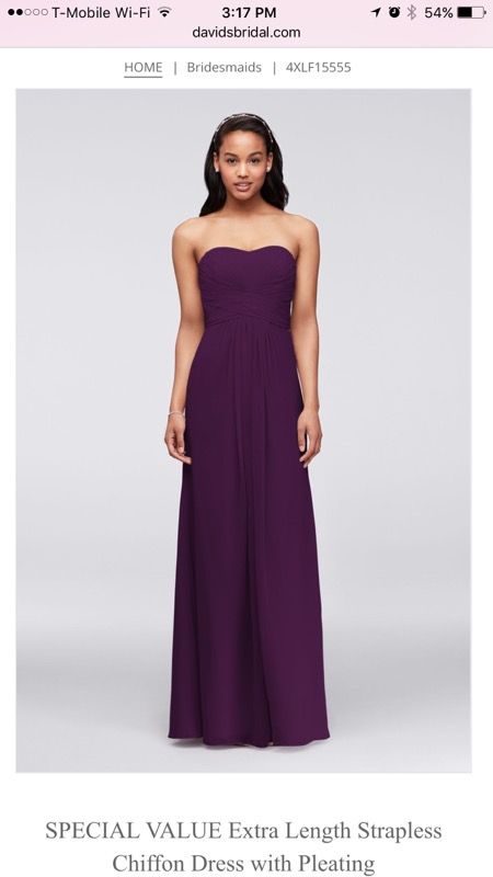 Plum color bridesmaid dress size 4 or 2