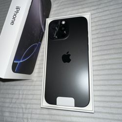 Apple iPhone 16 Pro Max Black Unlocked Bonus New MagSafe Clear Case & Glass Screen Protector I Can Come To You Deliver 