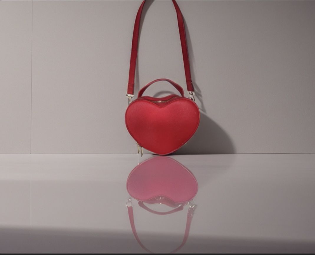 FashionNova, Red Heart Crossbody Bag, One Size
