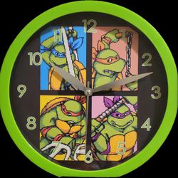 Teenage Mutant Ninja Turtles The Arcade Wall Clock 10"x10"(Batteries Req'd) NEW