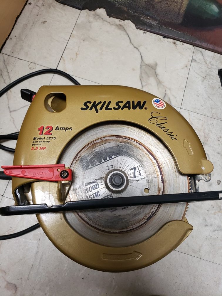 Skill 2.5 HP circular saw amp usa #5275 clásic skilsaw