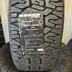 Radar Tires 32x12.5R18LT 123R BRAND NEW TIRES