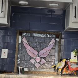 22x24" Stained Glass Air Force Logo