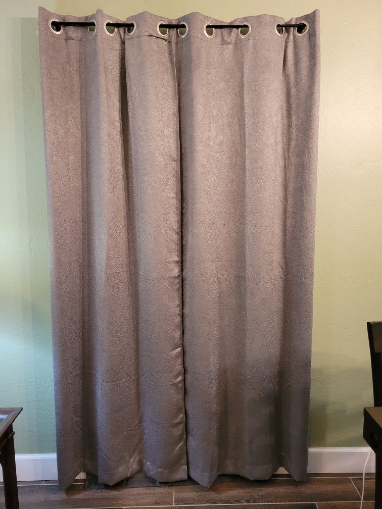 Grey Curtains Light Blocking 4 Pk